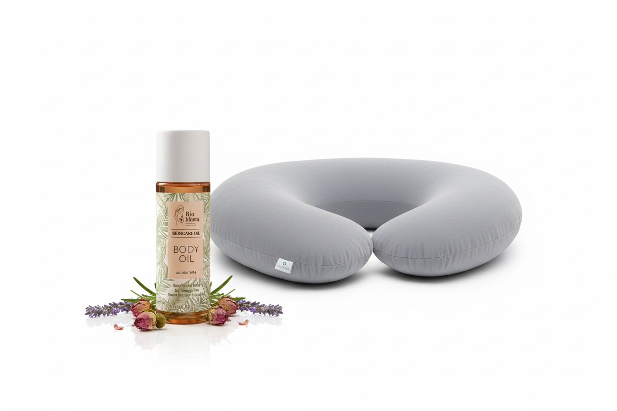 Bio Mama Olie + U-J Zwangerschapskussen Bundle
