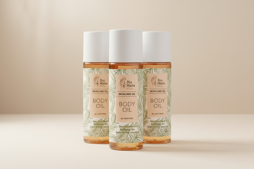 2x Bio Mama Olie op kremav fon
