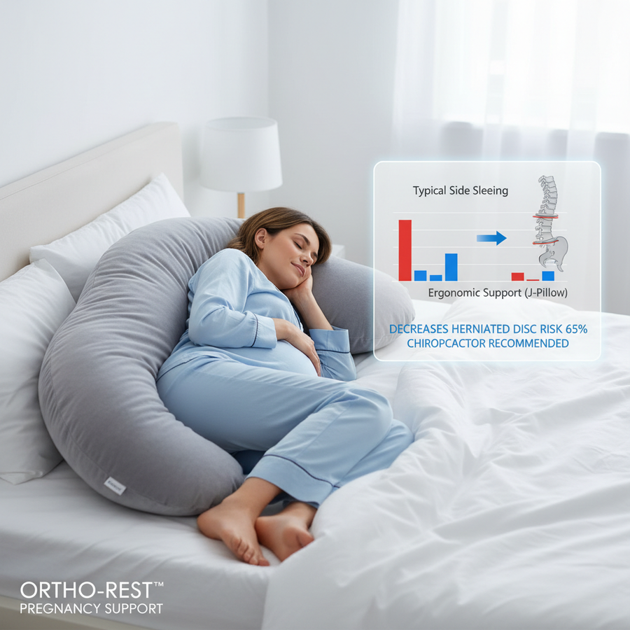 J-shaped spinal disc pressure reduction